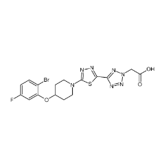 5-[5-[4-(2-溴-5-氟苯氧基)-1-哌啶基]-1,3,4-噻二唑-2-基]-2H-四唑-2-乙酸|1030612-87-3 