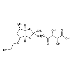 2-[[(3aR,4S,6R,6aS)-6-氨基四氢-2,2-二甲基-4H-环戊并-1,3-二恶茂-4-基]氧基]-乙醇 (2R,3R)-2,3-二羟基丁二酸盐|376608-65-0 
