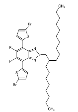 4,7-双(5-溴噻吩-2-基)-5,6-二氟-2-(2-辛基十二烷基)-2H-苯并[d][1,2,3]三氮唑|1450590-67-6 