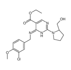 4-[[(3-氯-4-甲氧基苯基)甲基]氨基]-2-[(2S)-2-羟甲基-1-吡咯烷基]-5-嘧啶羧酸乙酯|330785-83-6