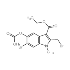 1-甲基-2-(溴甲基)-5-乙酰氧基-6-溴吲哚-3-甲酸乙酯|110543-98-1