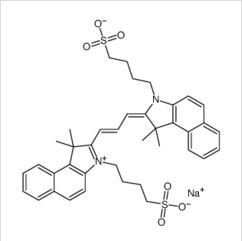 4-(2-((1E,3E)-3-(1,1-二甲基-3-(4-磺酸丁基)-1,3-二氢-2H-苯并[e]吲哚-2-亚甲基)丙-1-烯-1-基)-1,1-二甲基-1H-苯并[e]吲哚-3-鎓-3-基)丁烷 