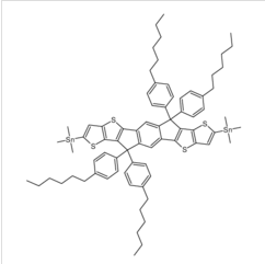 6,6,12,12-tetrakis(4-hexylphenyl)-s-indacenodithieno[3,2-b]thiophene-bis(trimethylstannane) |1420071