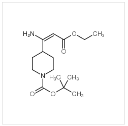 4-(1-氨基-3-乙氧基-3-氧代-1-丙烯)哌啶-1-羧酸-(E)-叔丁酯|521302-69-2 