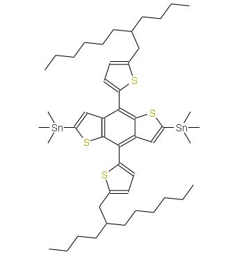 (4,8-双(5-(2-丁基辛基)噻吩-2-基)苯并[1,2-B:4,5-B']二噻吩-2,6-二基)二(三甲基锡烷) | 1402460-13-2 
